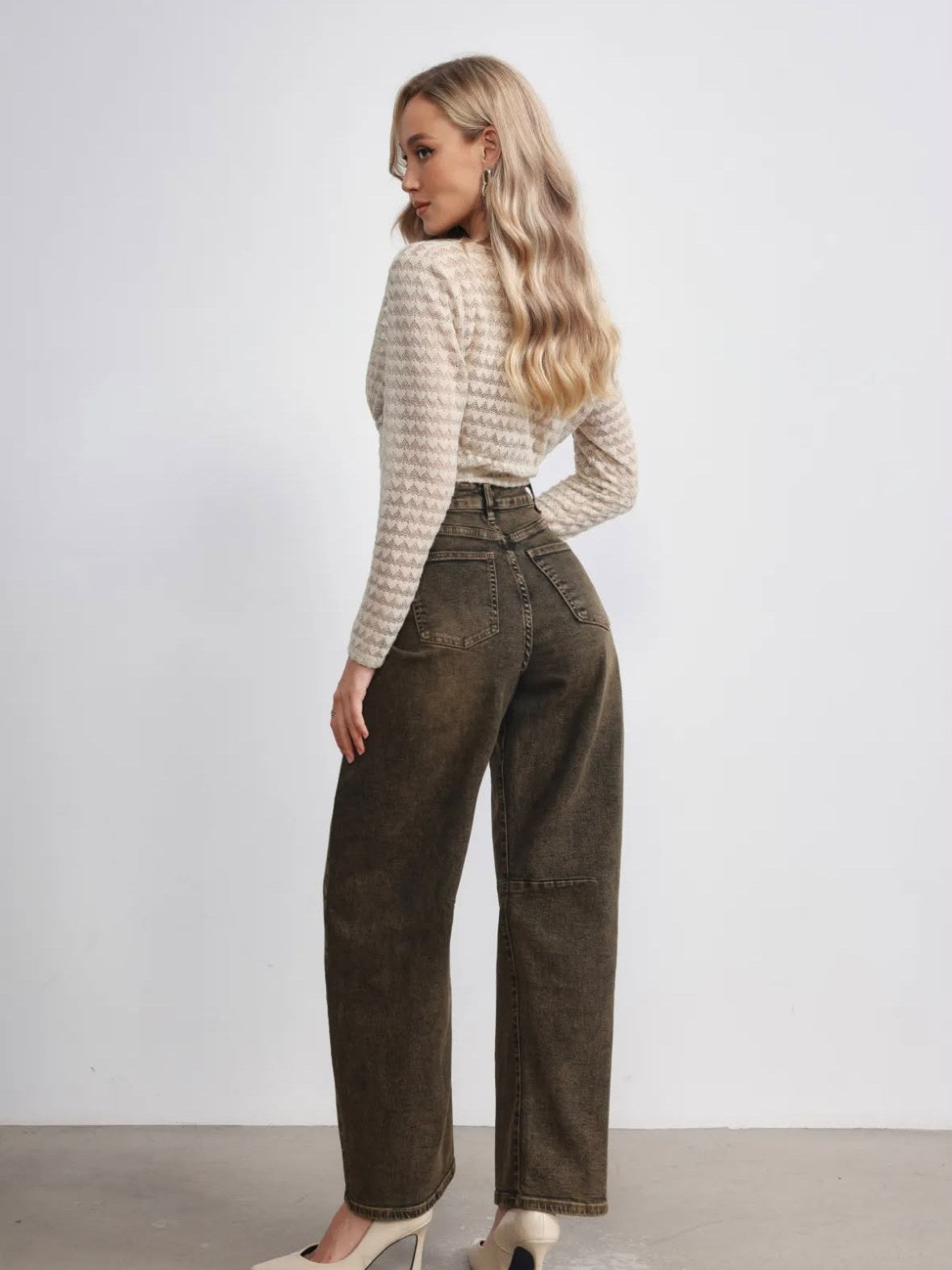 Ballon Jeans Olijf – foto 3