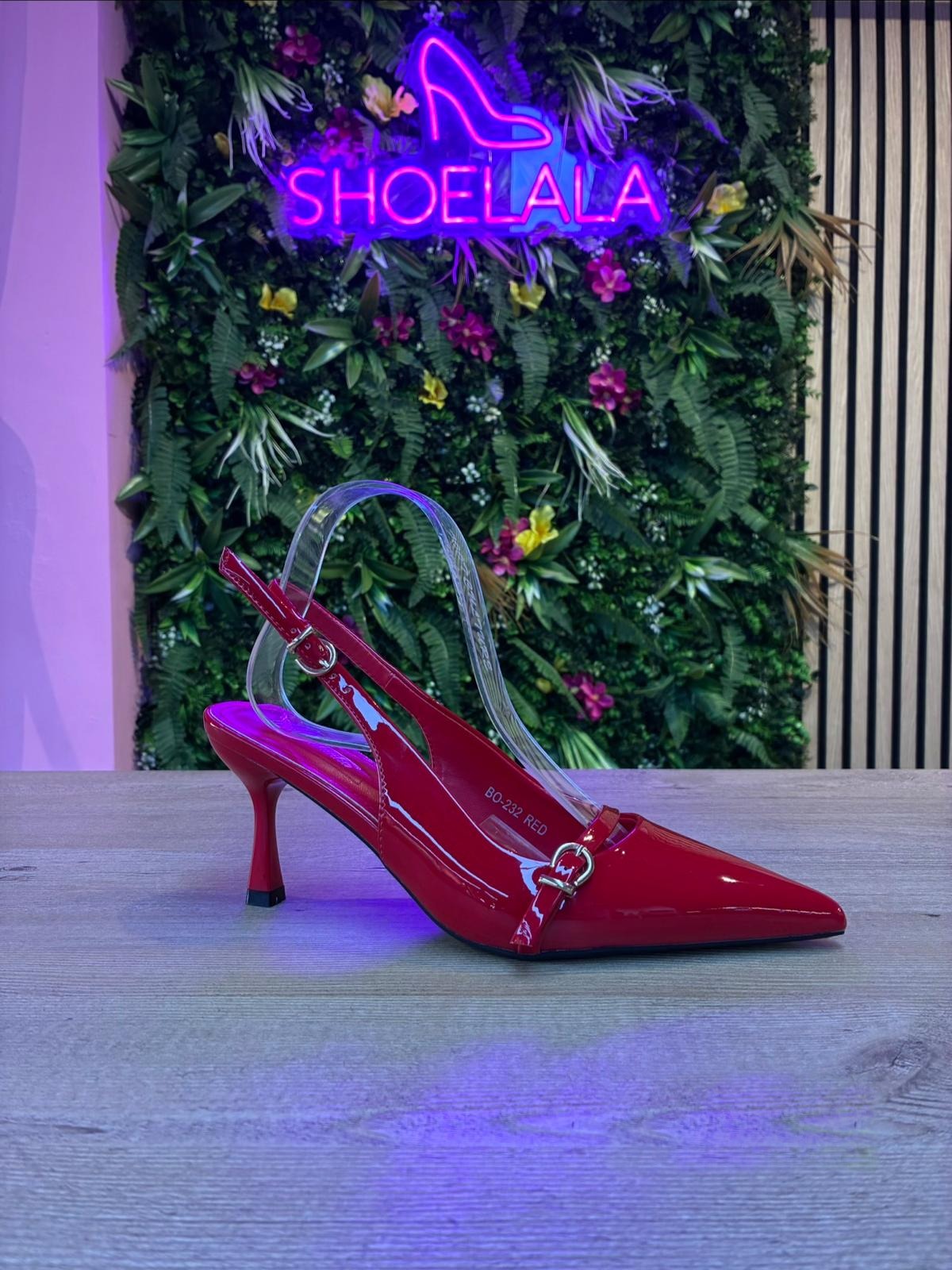 Slingback met Gesp Rood – slingback in rood