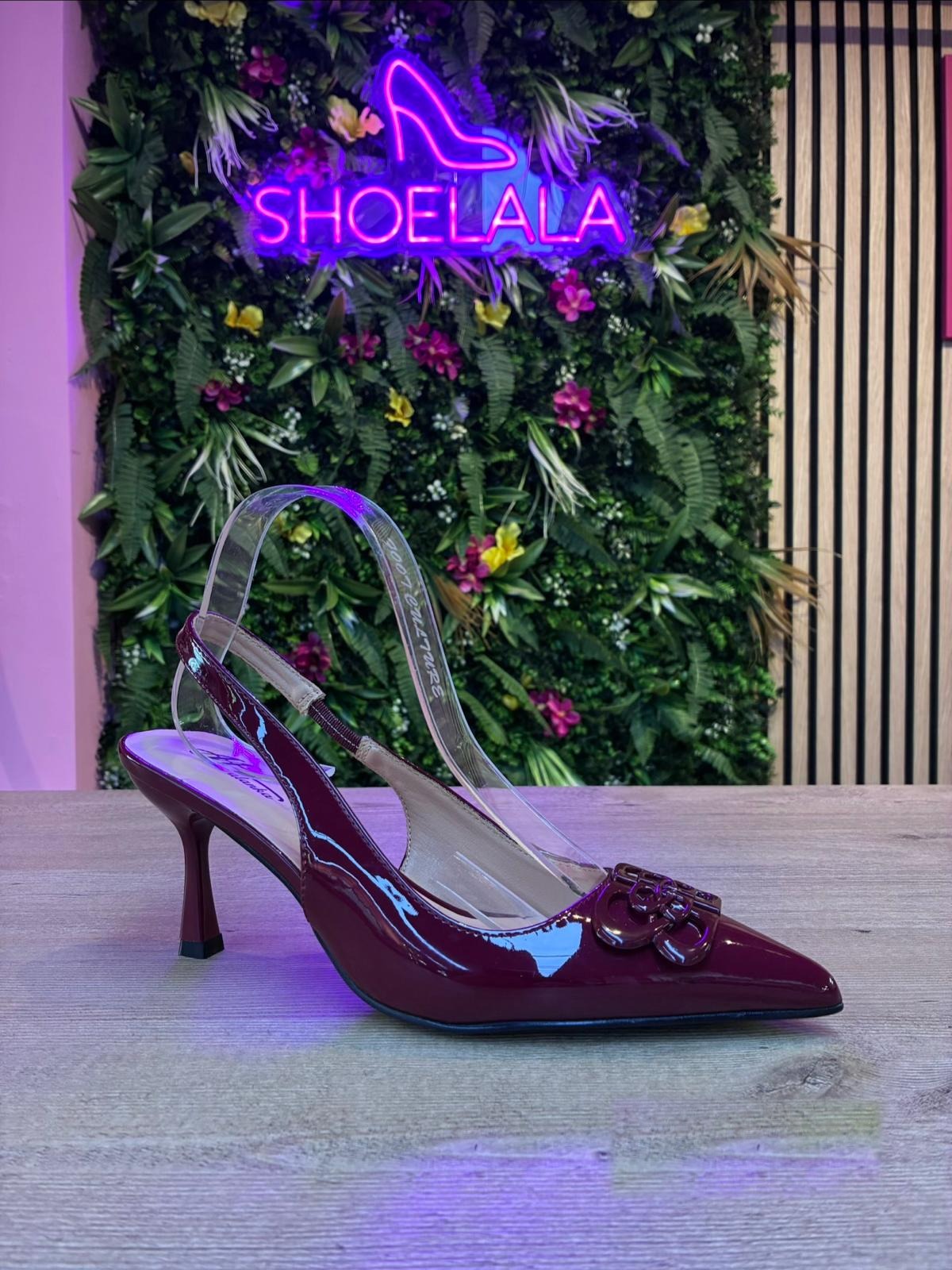 Slingback Sierdetail Bordeaux – slingback in bordeaux