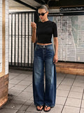 Wide Leg Jeans Blauw