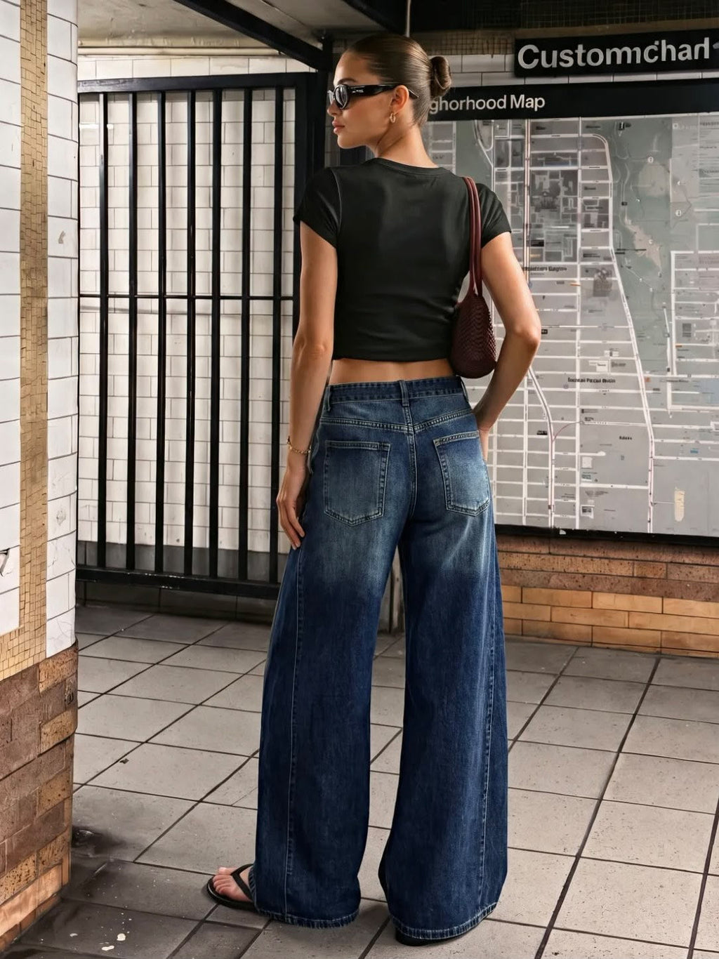 Wide Leg Jeans Blauw – foto 2