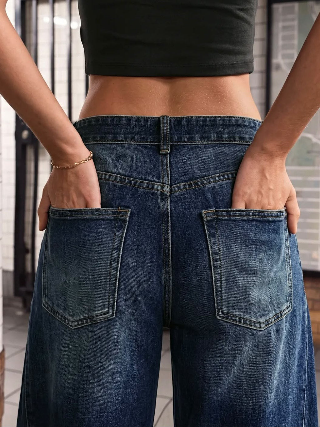 Wide Leg Jeans Blauw – foto 4