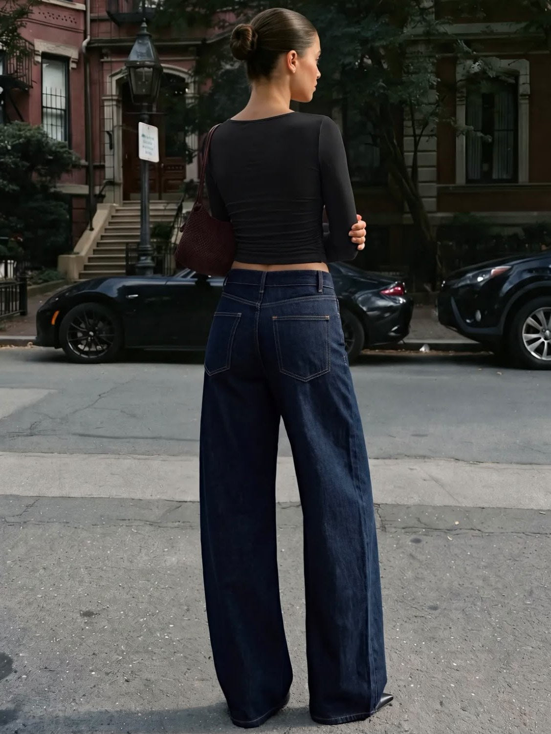 Wide Leg Jeans Donkerblauw – foto 3