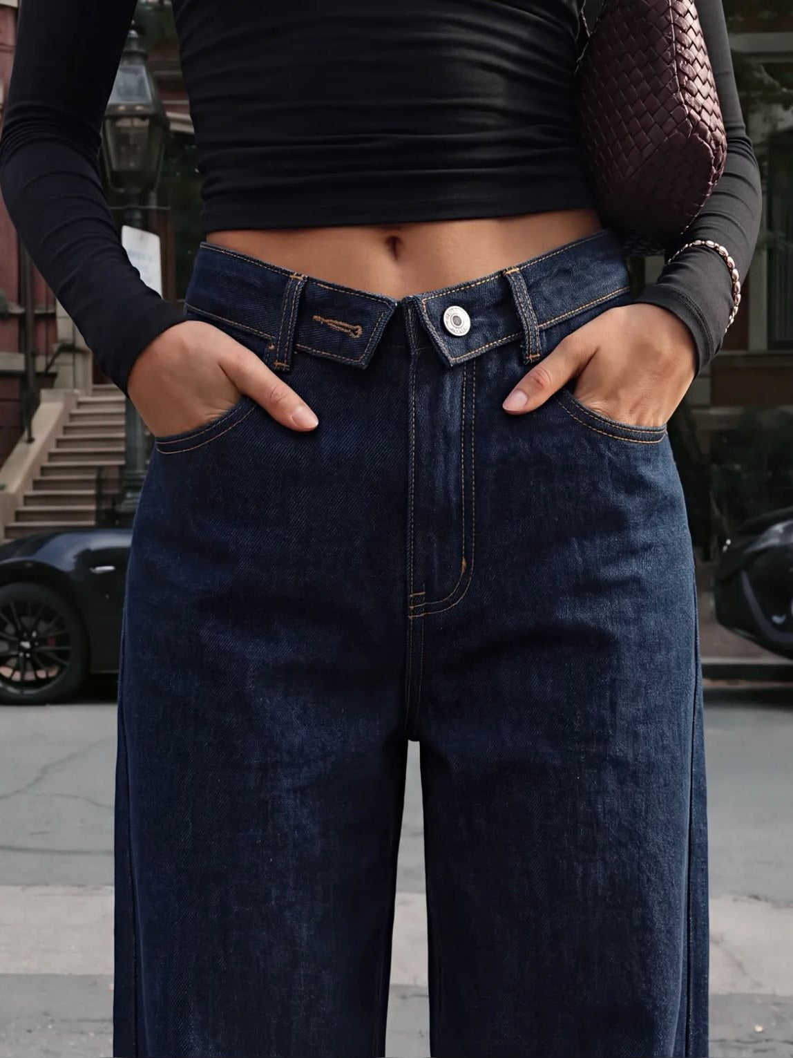 Wide Leg Jeans Donkerblauw – foto 4