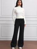 Wide Leg Jeans Zwart