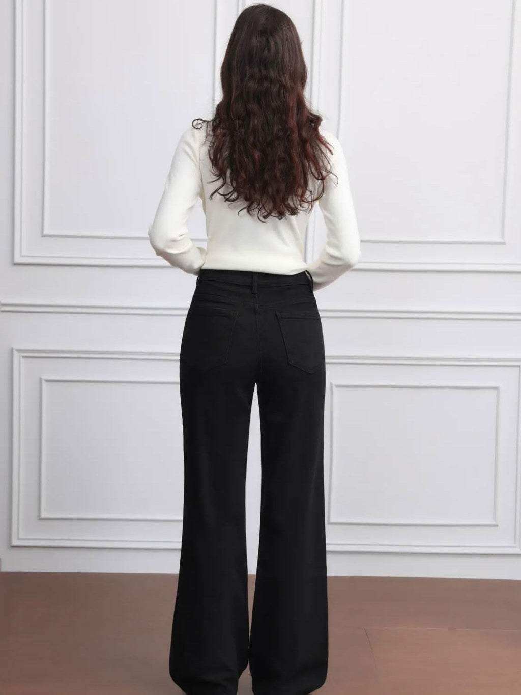 Wide Leg Jeans Zwart – foto 2
